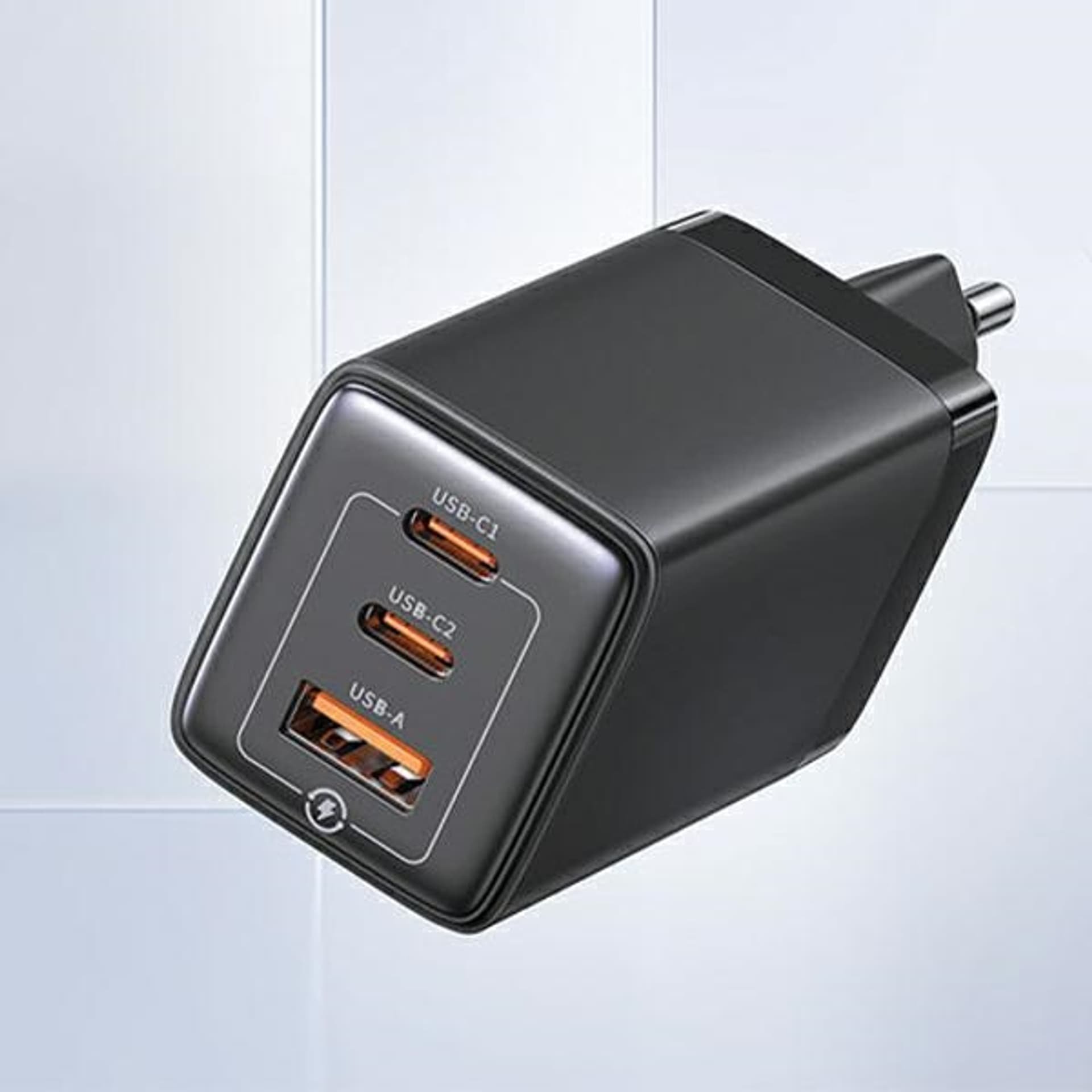 Karikues muri USAMS US-CC180, 65W, 2xUSB-C 1xUSB, i zi