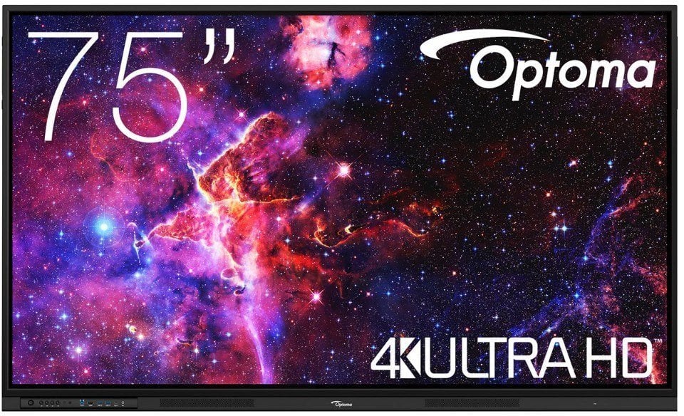 Display interaktiv Optoma 3753RK, ekran i madh, rezolucion i lartë, i zi