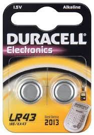 Bateri Duracell Electronics LR43, 73mAh, 1.5V, 2 copë