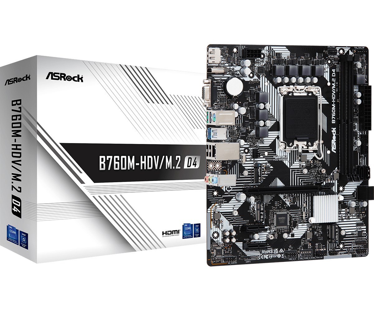 Pllakë amë Asrock B760M-HDV/M.2 D4 Intel B760 LGA 1700 micro ATX