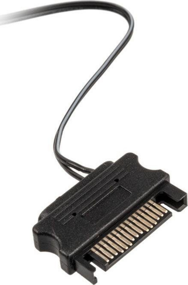 Kabllo splitter ventilatorësh Kolink PGW-AC-KOL-049, 4-pin PWM + SATA në 4x 4-pin, 0.35m, e zezë