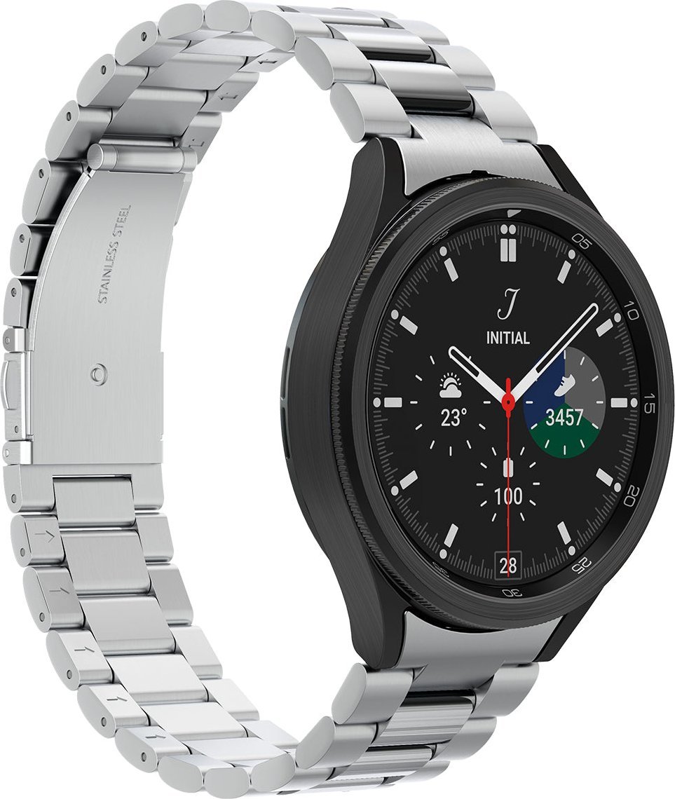 Rrip ore Spigen Modern Fit 316L, për Samsung Galaxy Watch6 Classic 47mm, çelik inox, argjendtë
