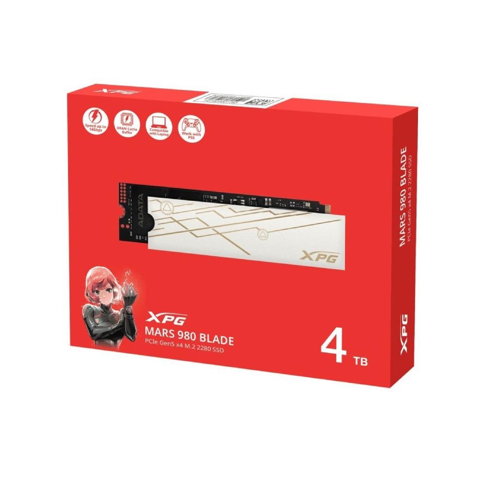 SSD i brendshëm ADATA SMAR-980B, 4TB, M.2 PCIe 5.0 NVMe, i zi