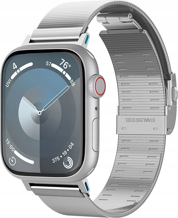 Rrip ore inteligjente Spigen Sleek Link, çelik inox, për Apple Watch 49mm 45mm 44mm 42mm, argjendtë