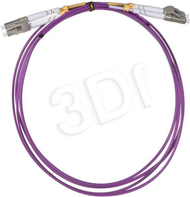 Kabëll fibër optike Alantec Patch Cord MM OM4, LC LC Duplex 50/125, 2.0m, vjollcë
