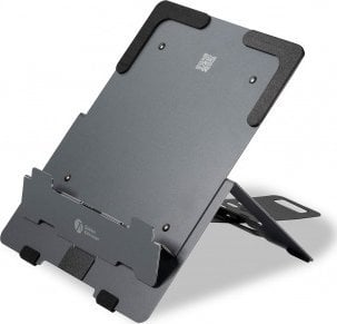 Standi për laptop dhe tablet BakkerElkhuizen FlexTop 170, i rregullueshëm, portativ, gri e errët