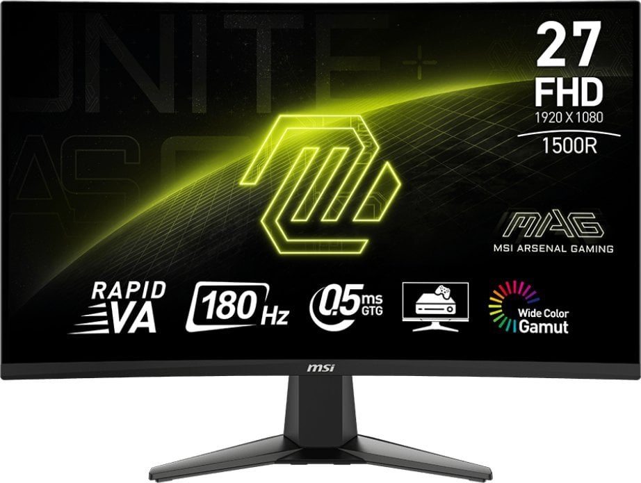 Monitor MSI MAG 27C6F, 27", Full HD, i zi