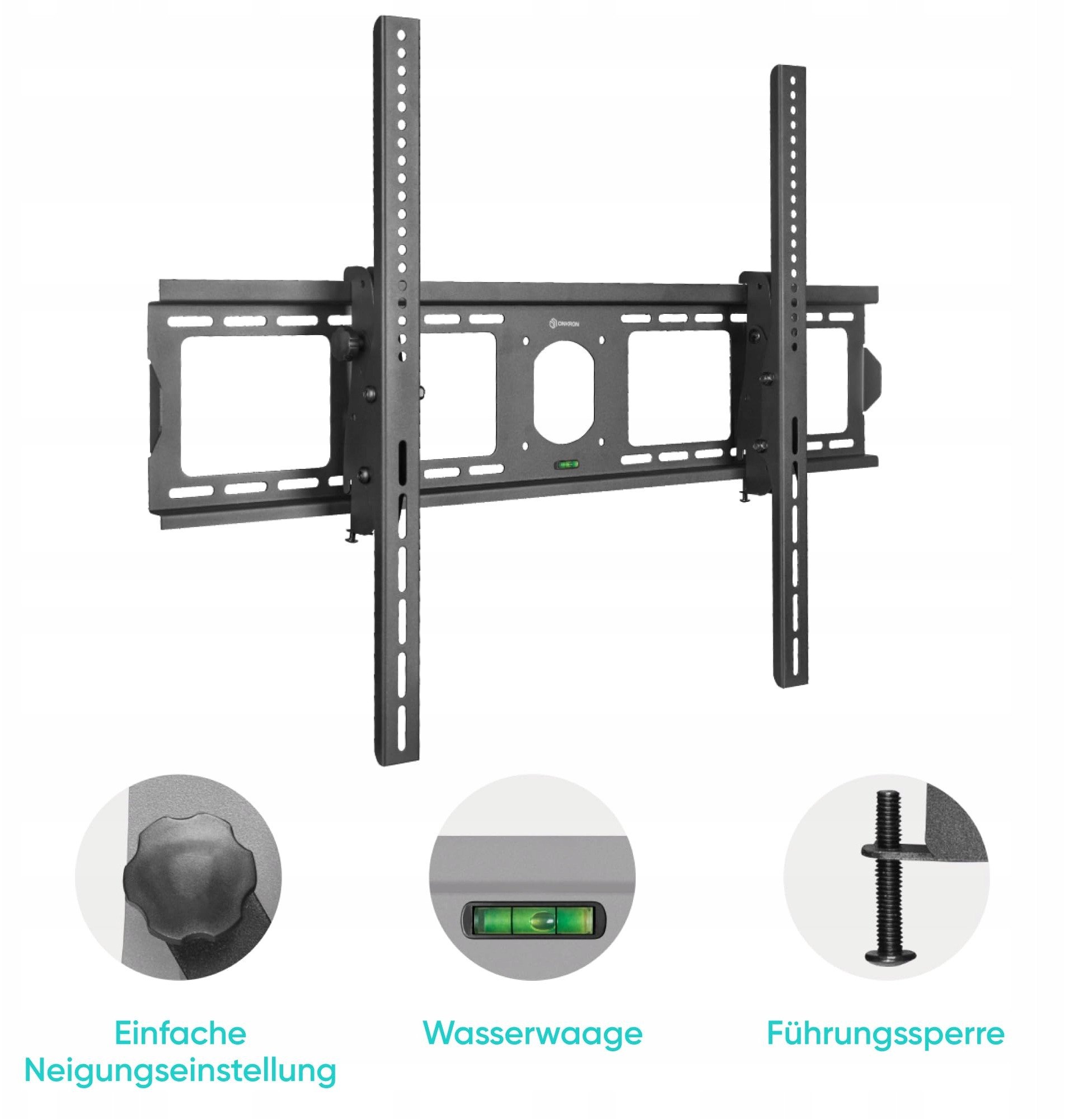 Mbajtëse muri për TV Onkron UT4-B, 55-100", 75kg, e zezë