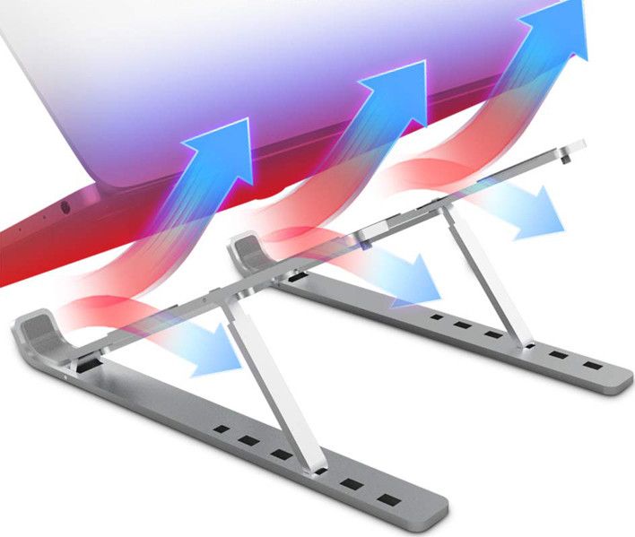 Mbajtës laptopi Mozos N3 SV, alumin, kapacitet 8 kg, argjendtë