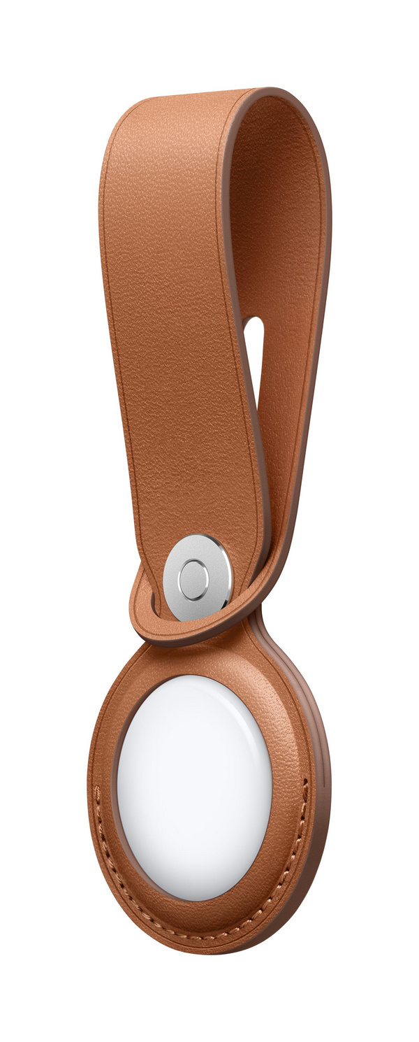 Apple AirTag Leather Loop - Saddle Brown