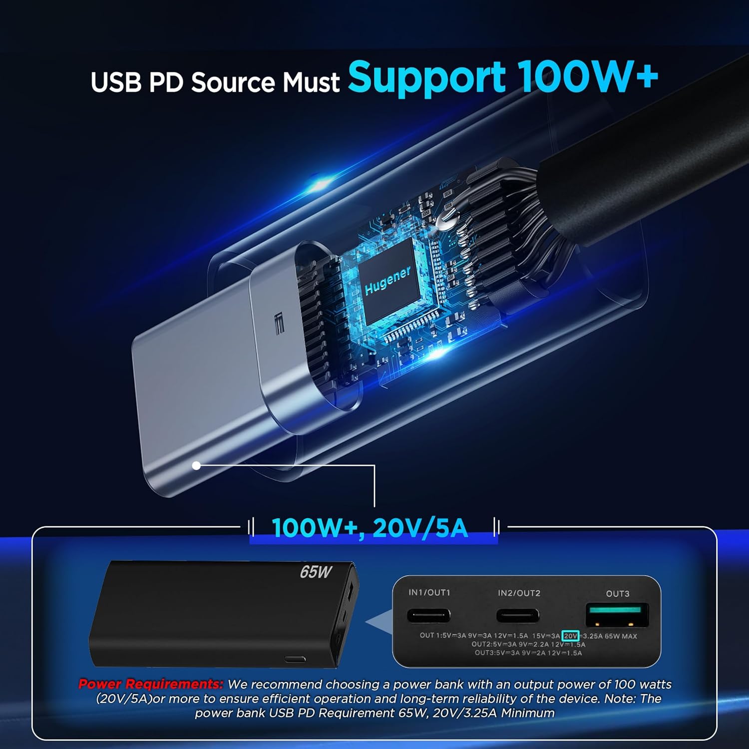 Kabllo për Starlink Mini, 3-në-1, 3m, i zi