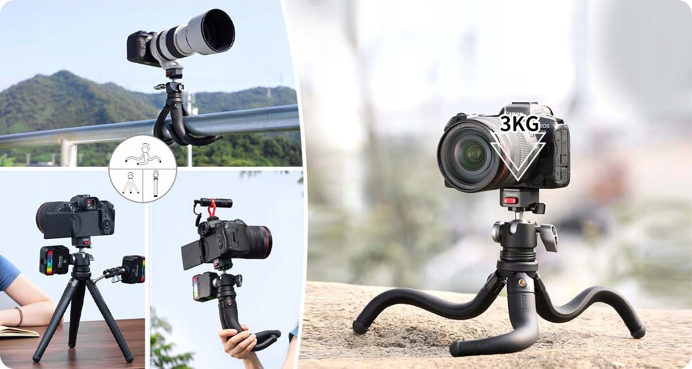 Tripod fleksibil Ulanzi MT-68 Octopus, ball head, quick release, i zi