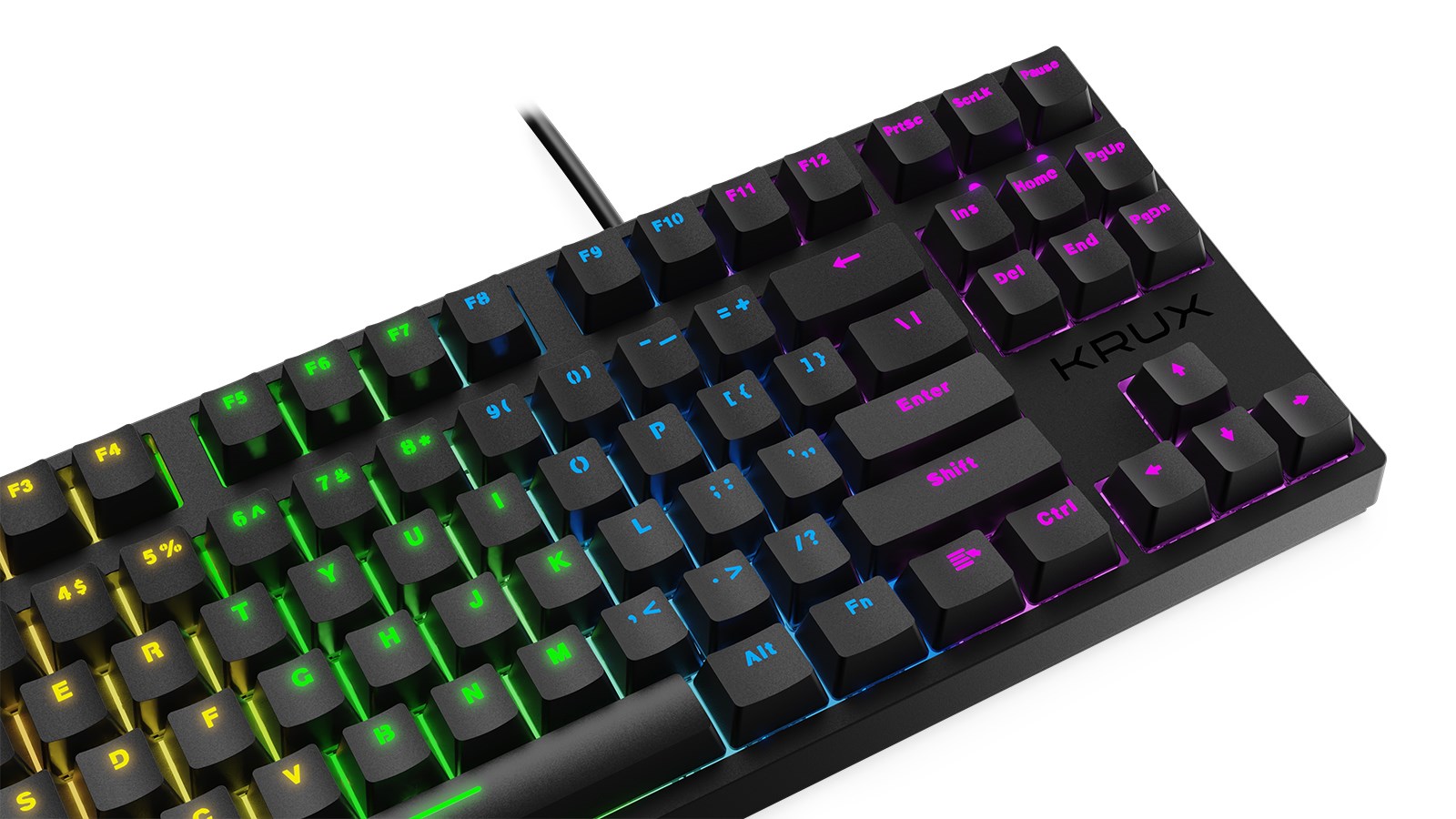 Tastierë mekanike Gaming Krux Atax RGB, USB, Outemu Blue, RGB
