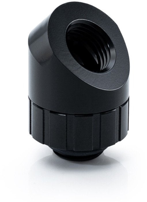 Кос згуѓувач 45° Bitspower Artemis, ротирачки, мат црн