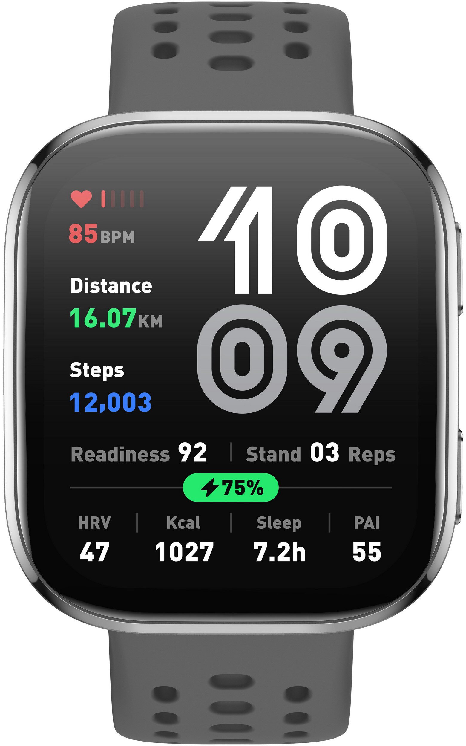 Ora inteligjente Amazfit Bip 6, 1.97" AMOLED, 14 ditë bateri, gri e errët