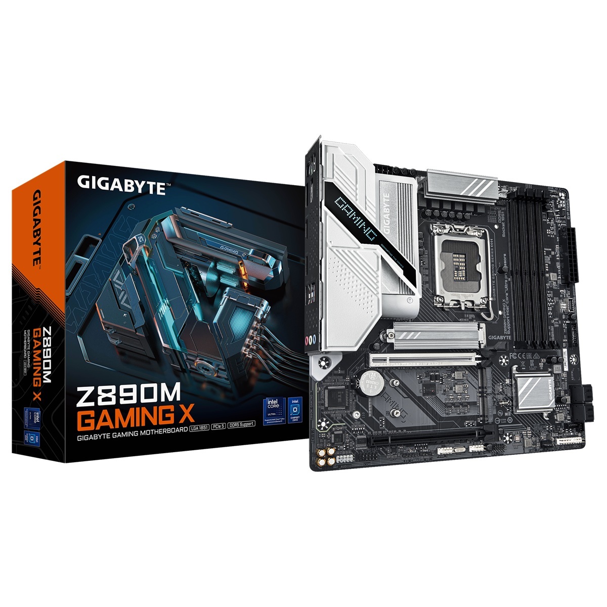 Pllakë amë Gigabyte Z890M Gaming X, Micro-ATX, LGA 1851, DDR5 9200MHz, e zezë