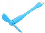 Ventilator USB Omega 43477, portë USB, qafë fleksibile, blu
