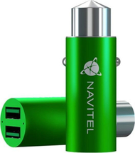 Karikues për veturë Navitel UC3203 (UC323), 2x USB-A, 3 A, i gjelbër