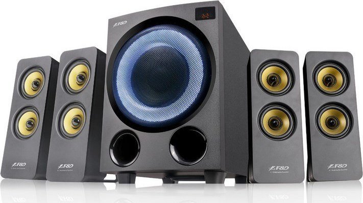 Kuti akustike Fenda F&amp;D F7700X, 80W, Bluetooth, e zezë