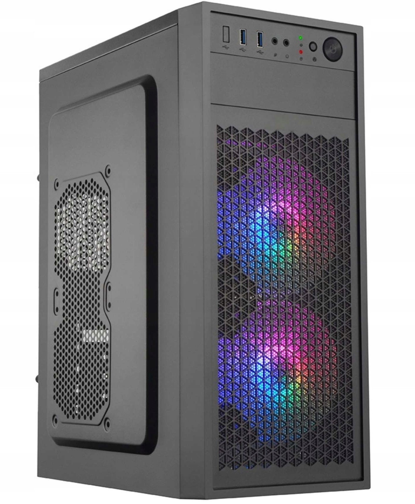 Kутија компјутер Eurocase ML N6-530B, MIDI Tower, ARGB, USB C, црна