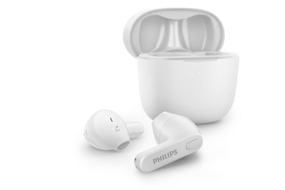 Dëgjuese Buds Philips TAT2236WT/00, wireless IPX4 Splash Mic, të bardha