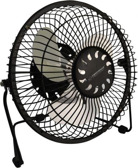 USB вентилатор за маса Esperanza Yugo EA149K, прилагодлив, црн