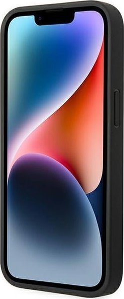 Futrollë telefoni BMW Leather Carbon për iPhone 14 Plus 6.7", lëkurë, karbon, e zezë