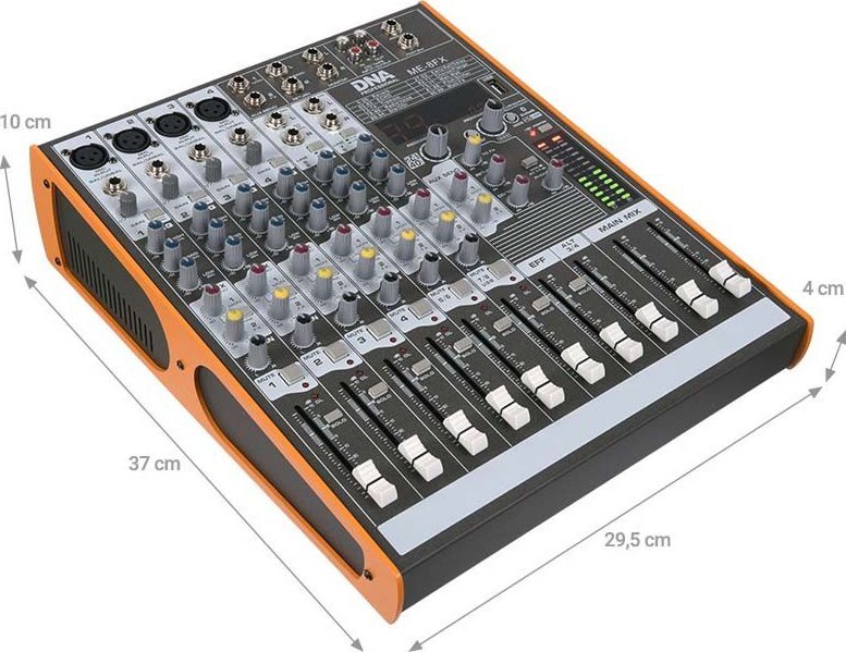 Mikser audio DNA ME-8FX, 8 kanale, USB, Bluetooth