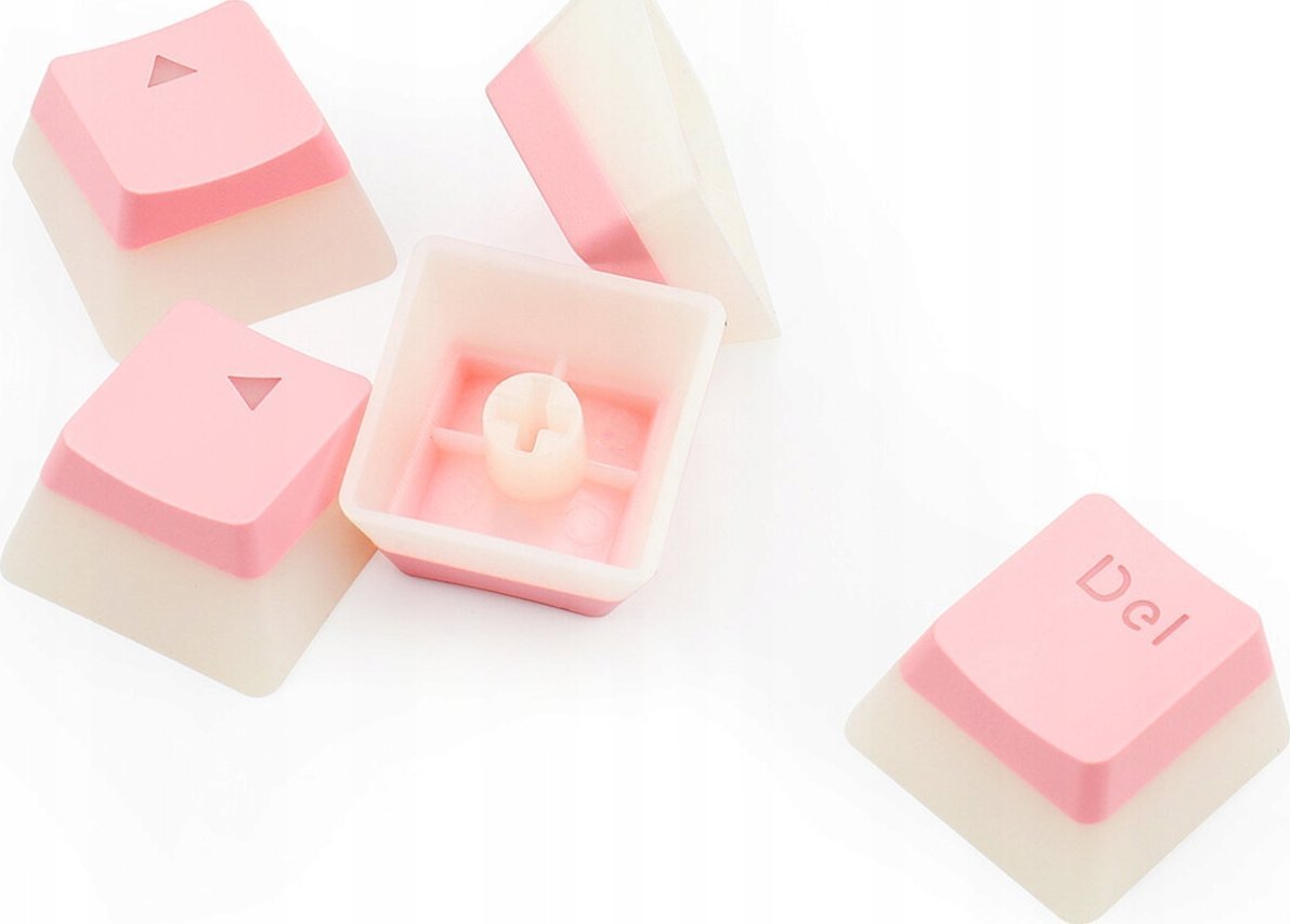 Kapakë tastiere Redragon A130, set 104 copë, PBT Doubleshot, rozë