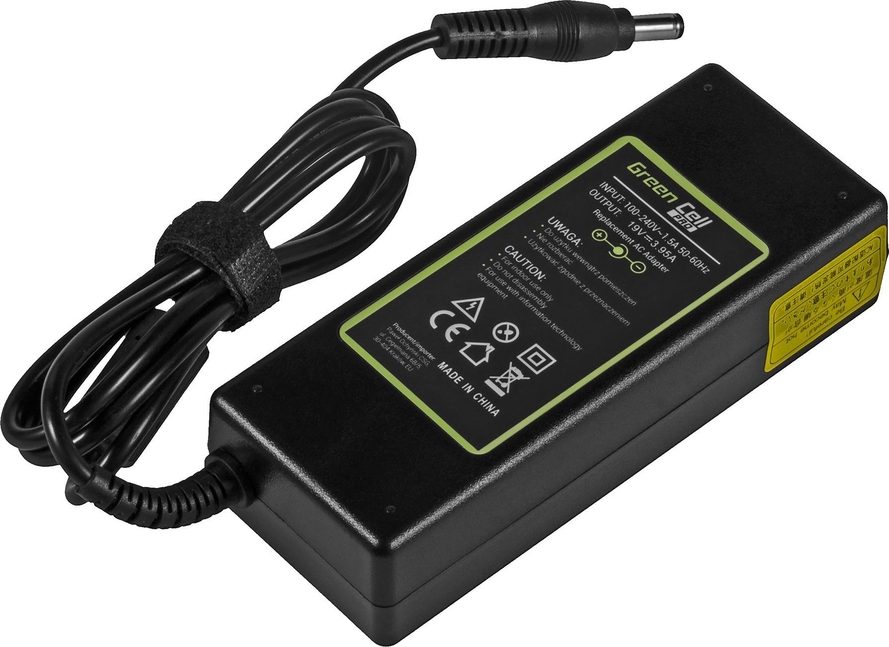 Përshtatës energjie për laptop Green Cell	(AD26AP), 75W, 2.5mm, 3.9A, 19V