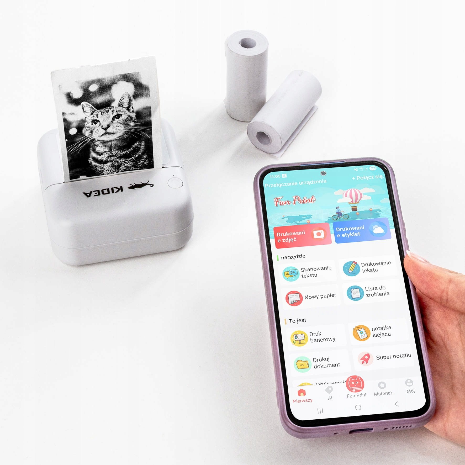 Printer termik Bluetooth Kidea B Box, 58mm, portativ, shumëngjyrësh