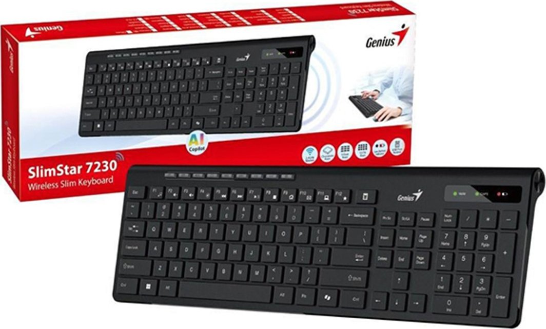 Безжична тастатура Genius Keyboard Genius Slimstar 7230 Copilot