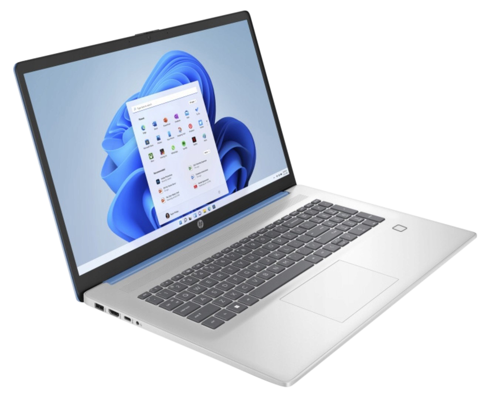 Laptop HP 17-cn0613ds, 17.3", QuadCore N4120, 8GB RAM, 256GB SSD,i kaltër/i argjendtë