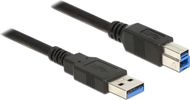 Delock USB 3.0 Type-A до Type-B Кабел, 1 m, Црн