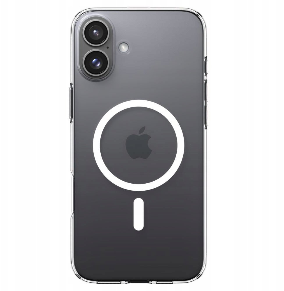 Капак за телефон Spigen Liquid Crystal MagSafe за iPhone 17, проѕирен, бел