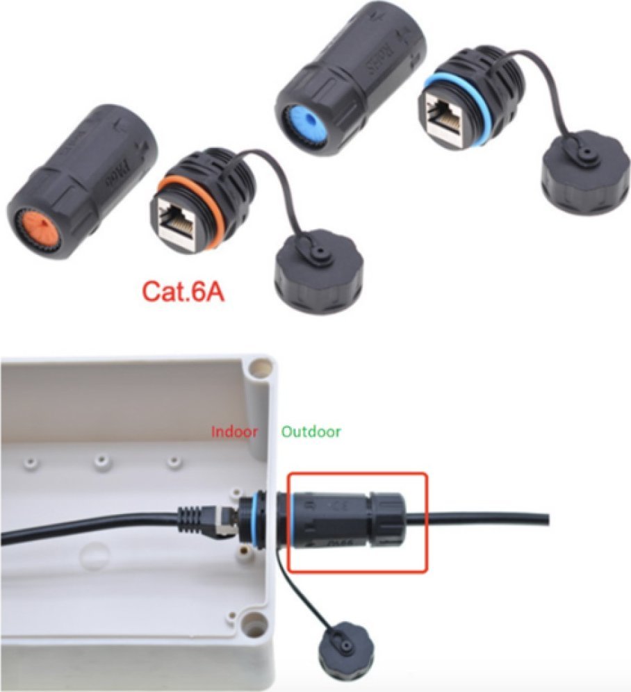 Bashkues rrjeti Techly 363548, RJ45 Cat6a S/FTP, i mbrojtur