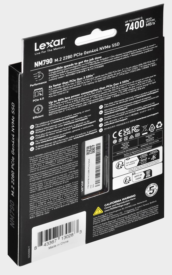 Disk SSD Lexar NM790, M.2, 1TB, PCIe Gen4x4