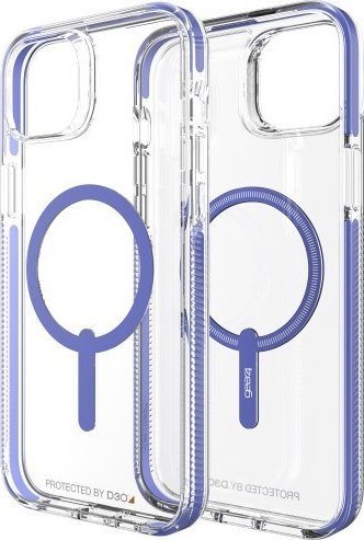 Mbulesë Zagg GEAR4 Santa Cruz Snap MagSafe për iPhone 14 Plus, transparente, periwinkle