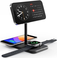 Stacion karikimi Twelve South HiRise 3 Deluxe, 3 në 1, MagSafe, i zi