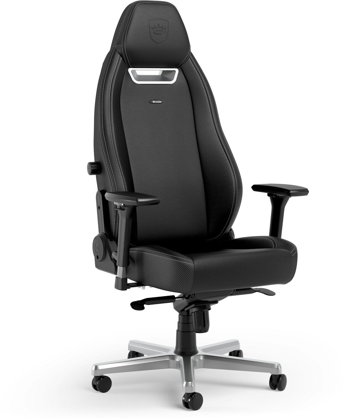 Karrige gaming noblechairs LEGEND Silver Edition, lëkurë PU, strukturë çeliku, gri e argjendtë