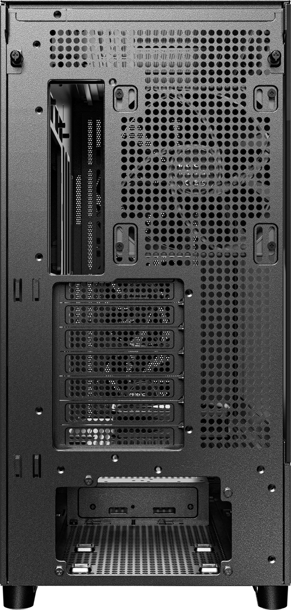 Куќиште за компјутер Antec Dark League DF700 Flux, MIDI Tower, ARGB, црно со оревово дрво