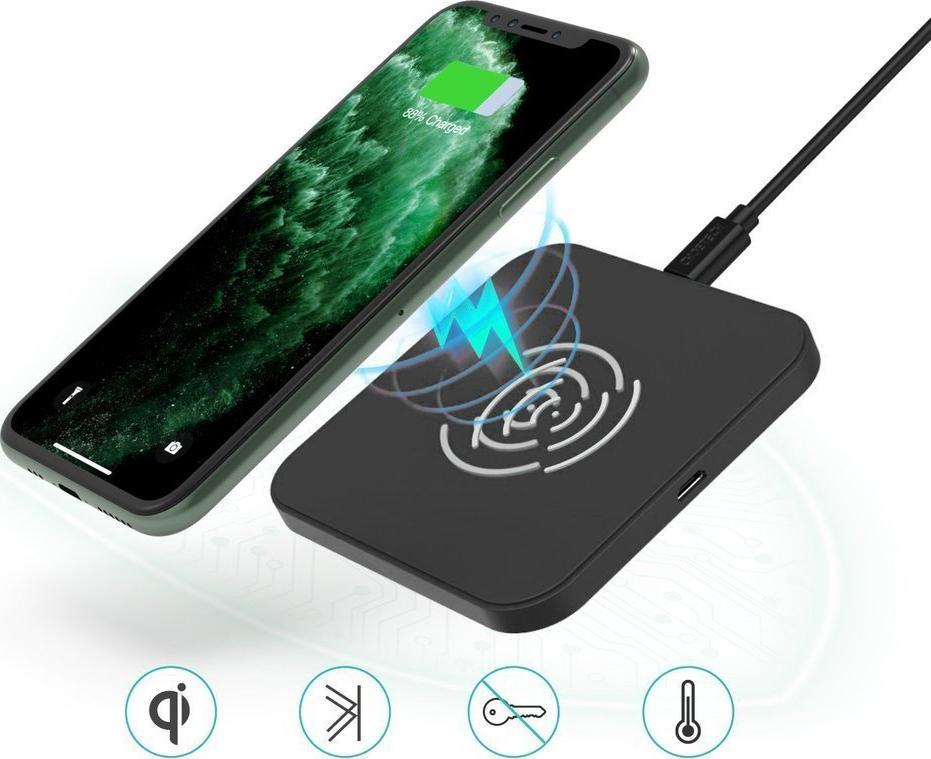 Karikues wireless Choetech Qi, set 2 copë, 10W, i zi