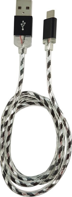 Kabull USB LC-Power 31332H, USB A në microUSB, 1 m, transparent