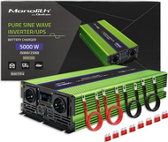 Inverter Qoltec Monolith, 2500W 5000W, 12V në 230V, valë sinusoide e pastër