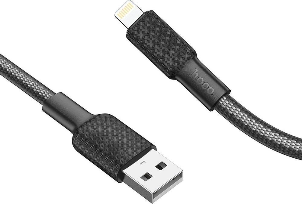 Kabllo USB Partner Tele.com USB-A në Lightning, 1m, 2.4A, e zezë
