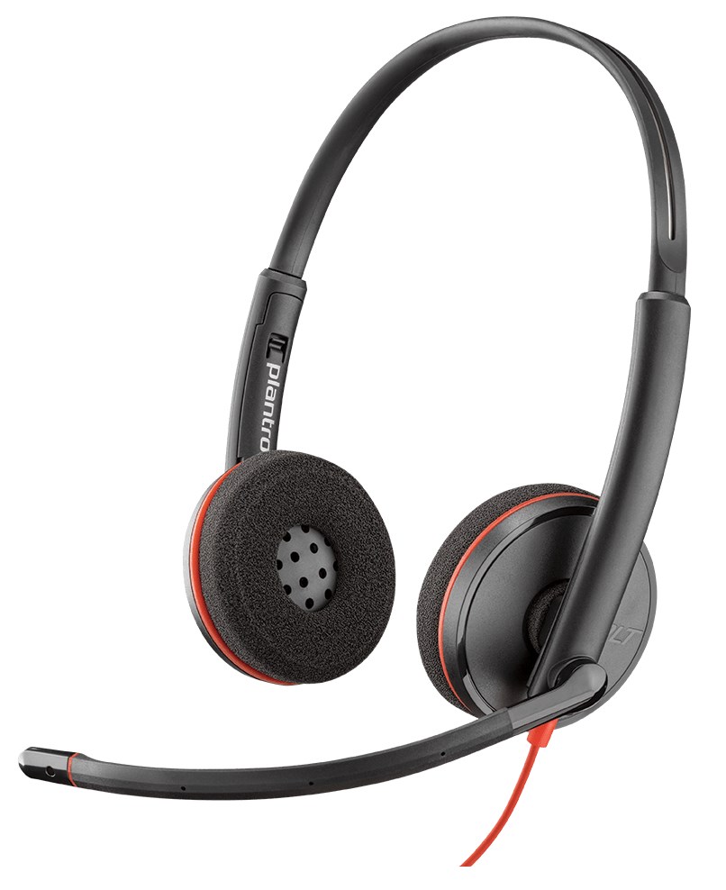 Kufje Plantronics Blackwire C3220 USB-A, të zeza