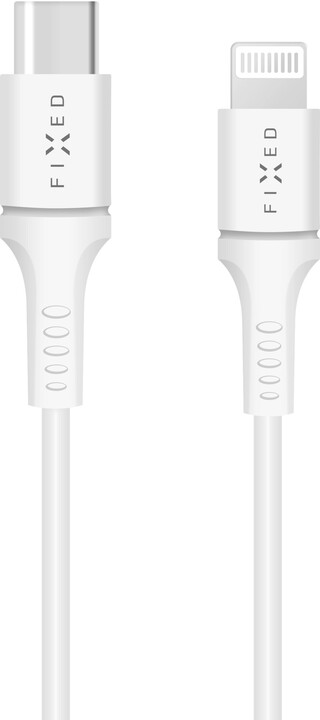 Кабел FIXED USB-C - Lightning подршка за PD, MFi, 1м, бела боја