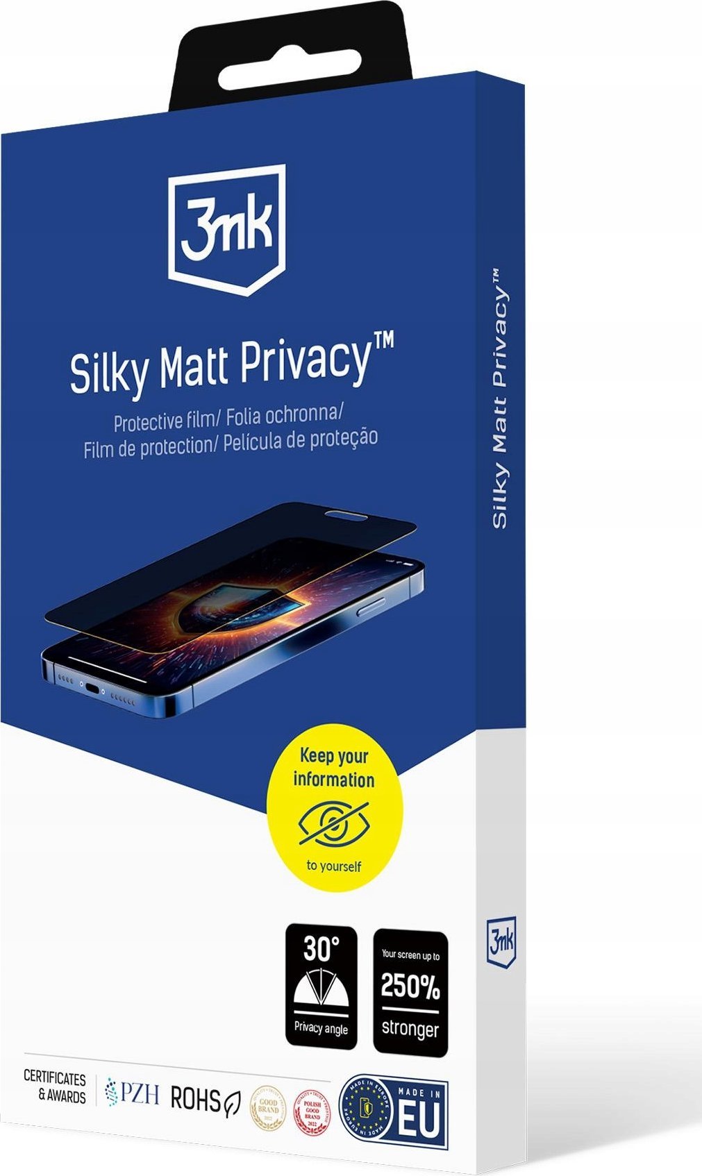 Folie mbrojtëse 3mk Silky Matt Privacy për Honor Magic5 Pro, efekt privatësie, sipërfaqe mat