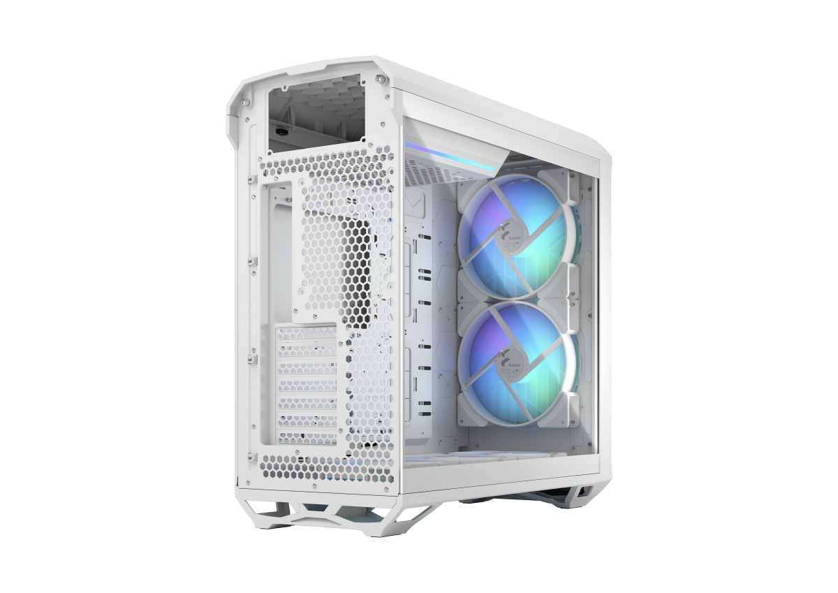 Куќиште за компјутер Fractal Design Torrent RGB White TG Clear Tint, бело