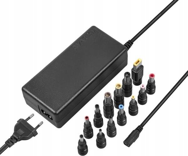 Adapter universal për laptop Avacom AVACOM QuickTIP, 90W, me 13 konektorë, i zi